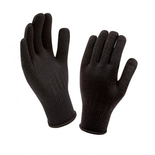 SealSkinz Merino Non Waterproof Glove Liner Black