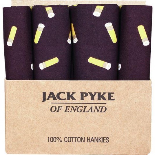 Jack Pyke Four Pack Hankies - Cartridge Wine