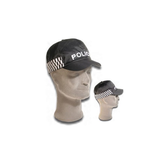 Black Police Cap